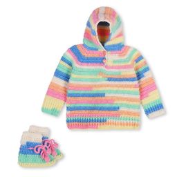 Ragel Kids Woollen Pullover With Booties-image-37