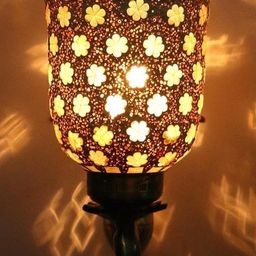 SOMIL Brown Glass Cylinder Printed Wall Lamps-image-25