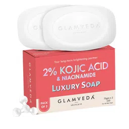 GLAMVEDA Set Of 2 Luxury Soap 2% Kojic Acid Skin Lightening With Niacinamide- 75gm Each-15