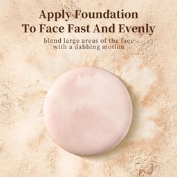 Beautiflame Set Of 5 Round Powder Puff With Blender & Mini Heart Puff image 2