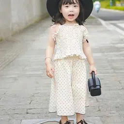 StyleCast x Revolte Girls Polka Dots Printed Pure Cotton Top With Palazzos-image-62