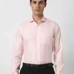 Van Heusen Men Spread Collar Textured Cotton Formal Shirt-image-51