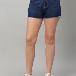 TARAMA Women High-Rise Outdoor Denim Shorts-image-84
