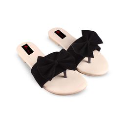 SG STAR Women Velvet Slip-On Open Toe Flats With Bows-image-104