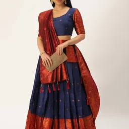 Payu Semi-Stitched Lehenga & Unstitched Blouse With Dupatta-picture-41