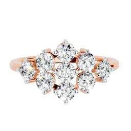 Sparkles 14 Kt Rose Gold Diamond Studded Ring 2.12 g-image-65