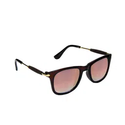 REDEX Unisex Pink Lens & Brown Wayfarer Sunglasses with-54