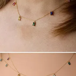 ATRAER Multicoloured Stainless Steel Necklace-image-97