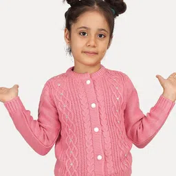 JoE Hazel Girls Cable Knit Striped Winter Sweaters-image-64