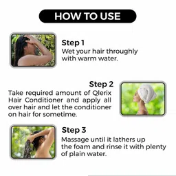 QLERIX  Premium Keratin Set Of 2 Vitamin E & B5 Shampoo And Conditioner - 200 ml Each image 3