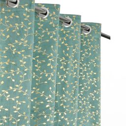 Myntra Elegant Homes Blue Velvet Door Curtain-picture-6
