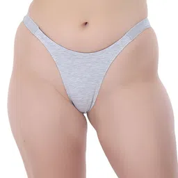 SELFCARE Mid-Rise High-cut Seamless Stretchable Thong Briefs SN3544-52