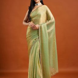 LOROFY Beads and Stones Tissue Saree-45