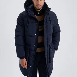 DeFacto Men Longline Padded Jacket with Patchwork-51