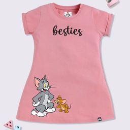 YK X Minute Mirth Tom And Jerry Printed Pure Cotton A-Line Dress-image-13