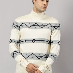 BLACK BUCK Men Striped Pullover-image-97