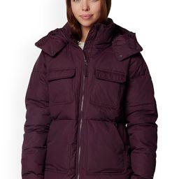 Columbia Longhorn Ridge Hooded Brand Logo Printed Padded Jacket-image-17