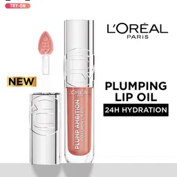 LOreal Paris Plump Ambition Hyaluron Hydration Plumping Lip Oil 5 ml - Nude Macaron 650-90