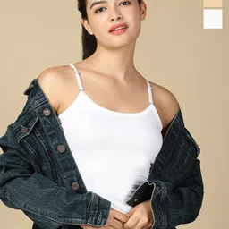 Lux Cozi Pack Of 3 Pure Cotton Non Padded Camisoles-image-85