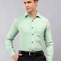 APEKTRA Men Relaxed Slim Fit Textured Spread Collar Cotton Formal Shirt-picture-31