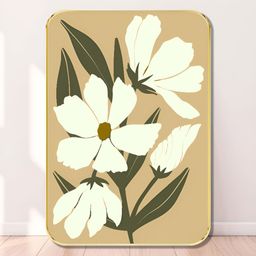 Livin'luxe Brown & White Floral Printed Wooden Wall Art-picture-35