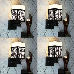 Gojeeva Brown Wood Square Wall Lamps-picture-49