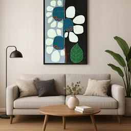 999Store Black & Green Flower Printed Canvas Religious Wall Art-image-32