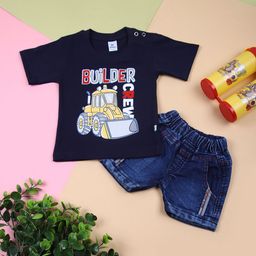 V-Mart Boys Printed T-shirt with Shorts-image-70