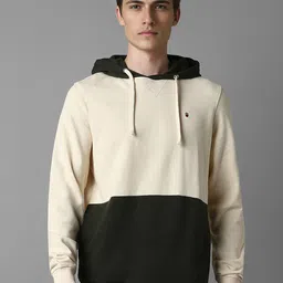 Louis Philippe Men Colourblocked Hooded Sweatshirt-picture-46