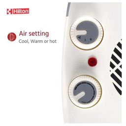 Hilton Electric Fan Heater 1000/2000 Watts Fan Room Heater Multi Mode with Adjustable Thermostat ISI Low Power Consumption Fast Heating Upgarded Model(White) image 5