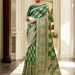 Anouk Woven Design Organza Banarasi Saree-53