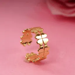 Rukhmani Women Gold Plated Fancy Design Adjustable Finger Ring-47
