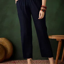 Sangria Women Mid Rise Trousers-image-87
