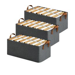 IVAZA Grey Fabric Multi-Utility Wardrobe Organisers-picture-25