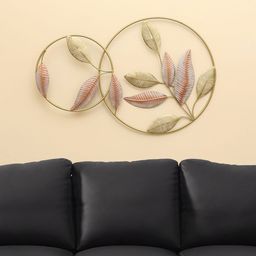 vedas Mystic Indiana Gold-Toned & Brown Nova Leaf Wall Decor-1