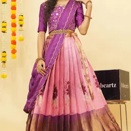 Fabcartz Semi-Stitched Lehenga & Unstitched Blouse With Dupatta image 3