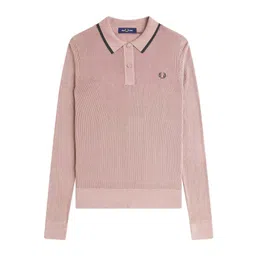 Fred Perry Women Polo Collar Knitted T-shirt-50