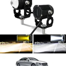 Twin Mini Led Light High/Low Beam With 2 Color For E220Mercedes Benz2021 Fog Lamp Car, Motorbike, Truck, Van LED for Mercedes Benz (12 V, 55 W)-16