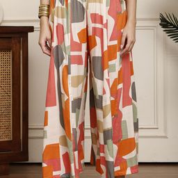 Valles365 by S.C. Women Printed Flared Palazzos-image-56
