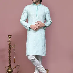 RANAK Men Regular Kurta with Pyjamas image 3