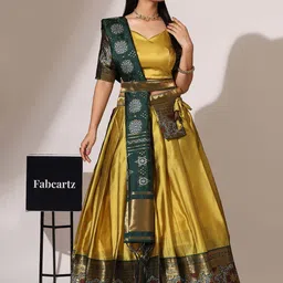 Fabcartz Semi-Stitched Lehenga & Unstitched Blouse With Dupatta-picture-45