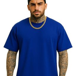 SONIBROS Men Solid Round Neck Oversized T-shirt-image-68