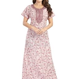 NIGHT QUEEN Printed Maxi Nightdress-image-68