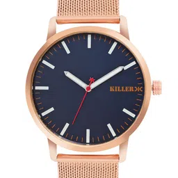 Killer Men Brass Printed Dial & Straps Analogue Watch KL25-5A-25