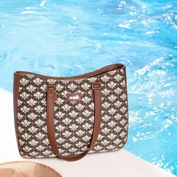 ZOUK Ethnic Motifs Printed Structured Tote Bag-67