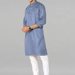 PulseIQ Men Regular Pure Cotton Kurta with Trousers-50