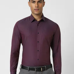 Van Heusen Men Spread Collar Textured Cotton Slim Fit Formal Shirt-picture-44