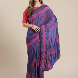 DIVASTRI Ethnic Motifs Embroidery Saree-image-42