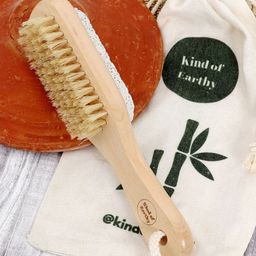 Kind of Earthy Set Of 2 Wooden Handle Foot Brush & Pumice Stone-image-98