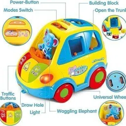 Smart Bus with Animal Shape Sorter 12-18 Months Early Education-17